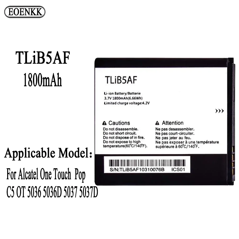 TLiB5AF Battery For Alcatel One Touch Pop C5 OT 5036 5036D 5037 5037D Original Capacity Mobile Phone Batteries Bateria
TLiB5AF Battery For Alcatel One Touch Pop C5 OT 5036 5036D 5037 5037D Original Capacity Mobile Phone Batteries Bateria