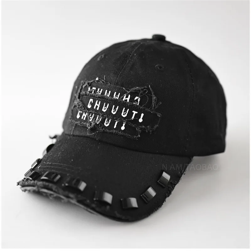 Y2K Punk Aesthetic Distressed Baseball Cap Unisex Studded Brim & Text EmbroideryEdgy Rivet & Patch
Y2K Punk Aesthetic Distressed Baseball Cap Unisex Studded Brim & Text EmbroideryEdgy Rivet & Patch