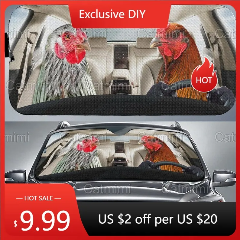Chicken Car Sun Shade, Rooster Car Sun Shade, Rooster Car Accessory, Funny Chicken Car Decor, Windshield Sun Shade, Car Gift PDH
Chicken Car Sun Shade, Rooster Car Sun Shade, Rooster Car Accessory, Funny Chicken Car Decor, Windshield Sun Shade, Car Gift PDH