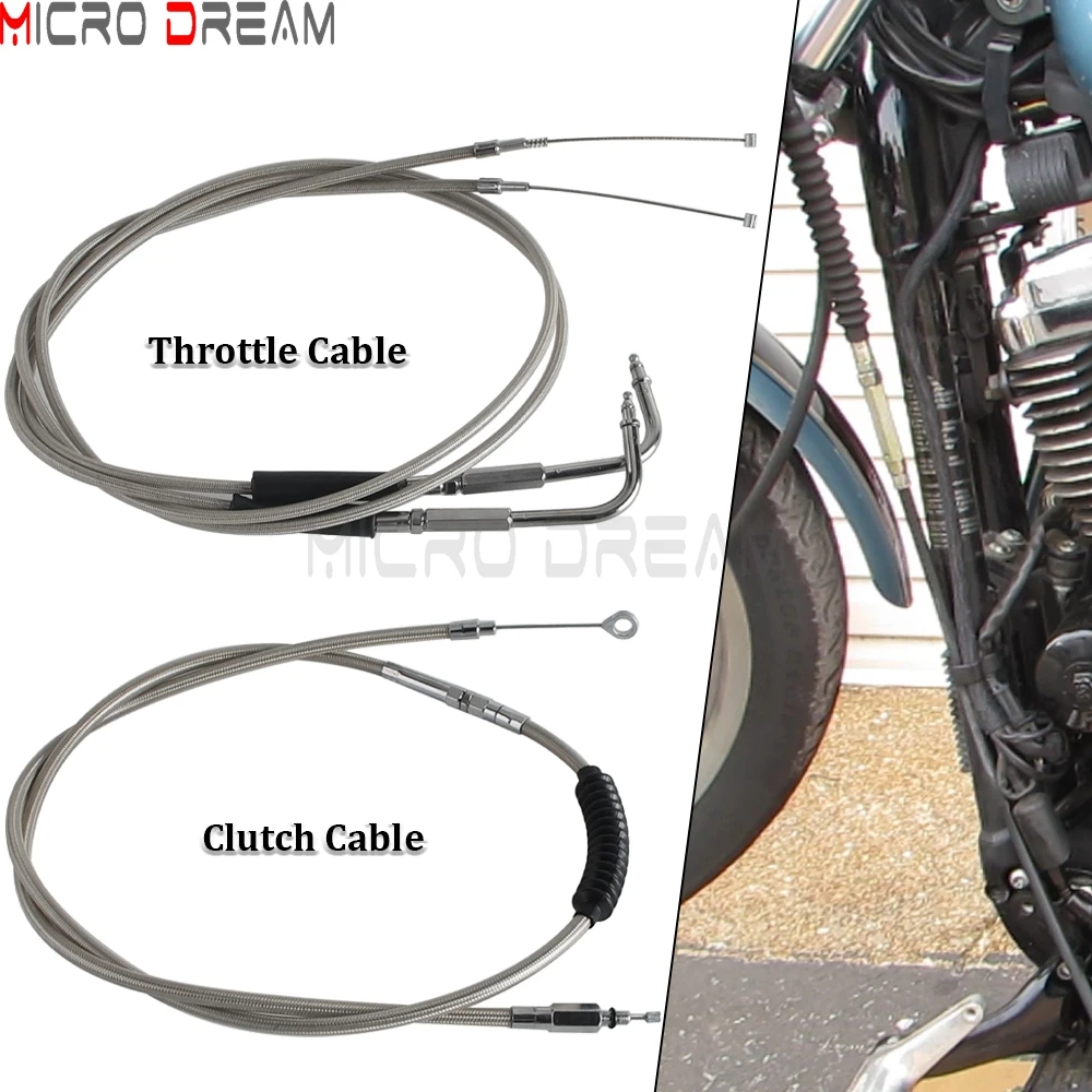 Motorcycle Lengthened Throttle Cable Throttle Wires Extension Clutch Cable Line For Harley Sportster XL883 XL1200 833 1996-2015
Motorcycle Lengthened Throttle Cable Throttle Wires Extension Clutch Cable Line For Harley Sportster XL883 XL1200 833 1996-2015