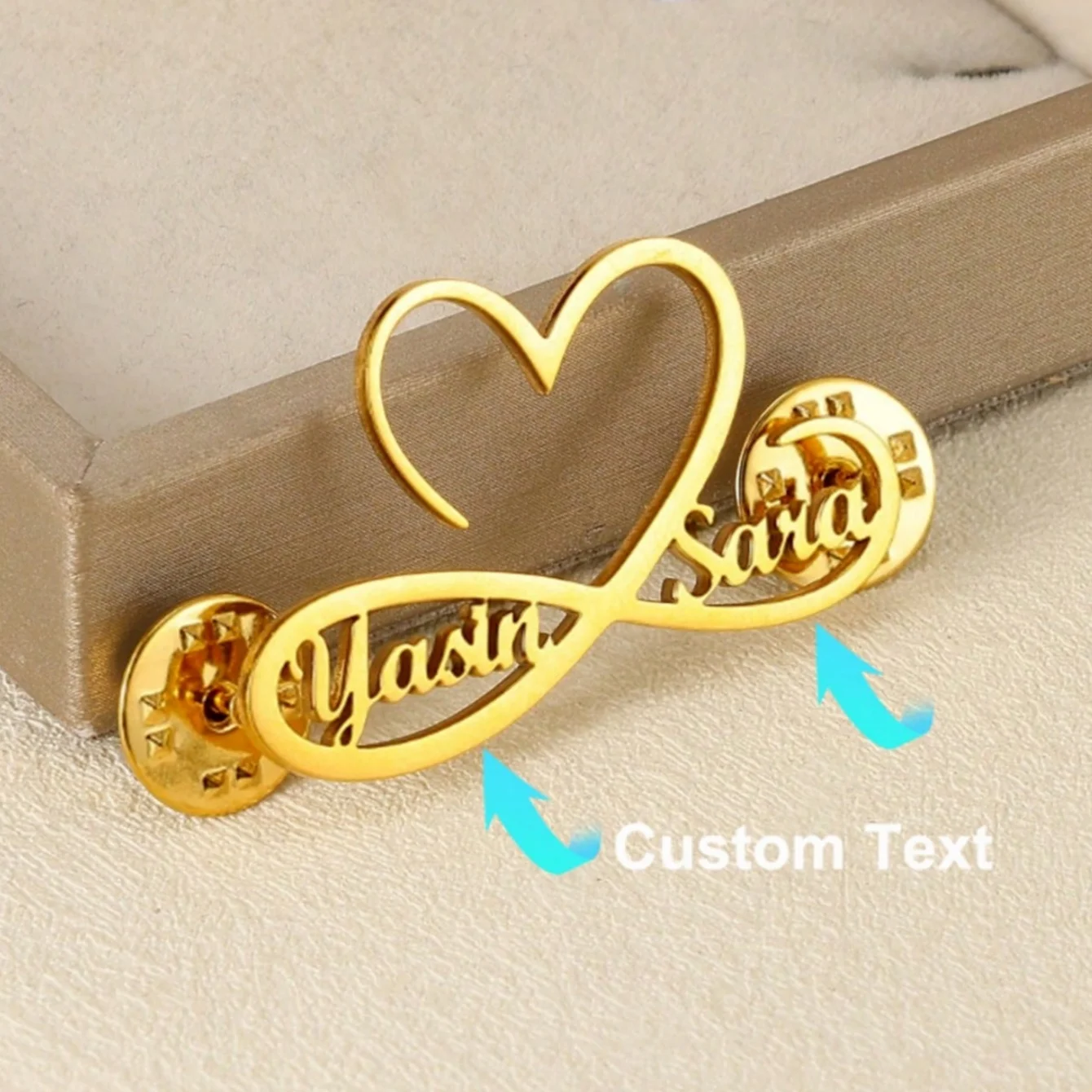 Customized Heart Infinity Name Brooches for Women Stainless Steel Name Pin Heart Brooch Fashion Custom Jewelry Wedding Gift
Customized Heart Infinity Name Brooches for Women Stainless Steel Name Pin Heart Brooch Fashion Custom Jewelry Wedding Gift