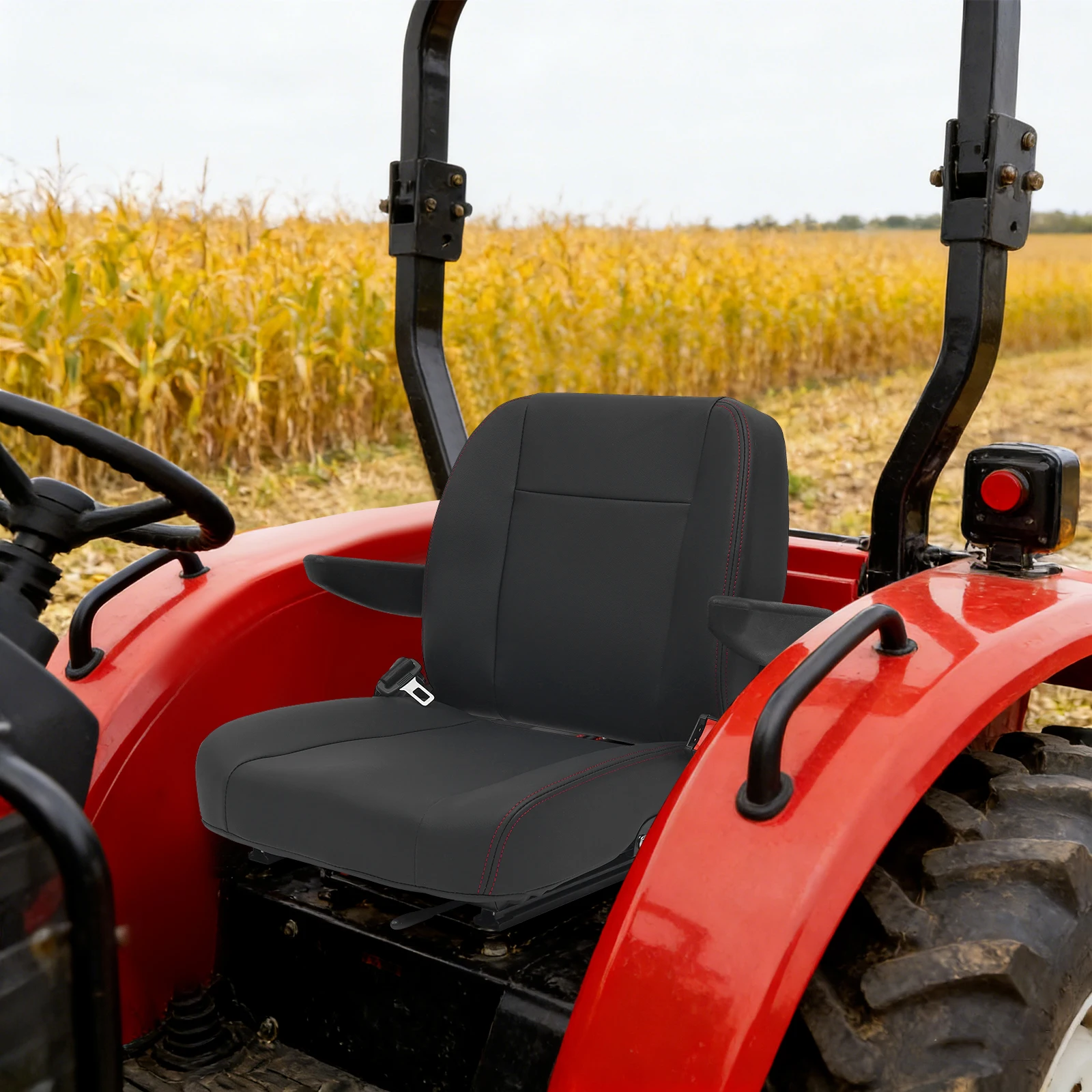 Black Adjustable Tractor Seat Universal Fit with Safety Belt 0-90° Adjustable Armrest Angle for Enhanced Comfort And Support
Black Adjustable Tractor Seat Universal Fit with Safety Belt 0-90° Adjustable Armrest Angle for Enhanced Comfort And Support