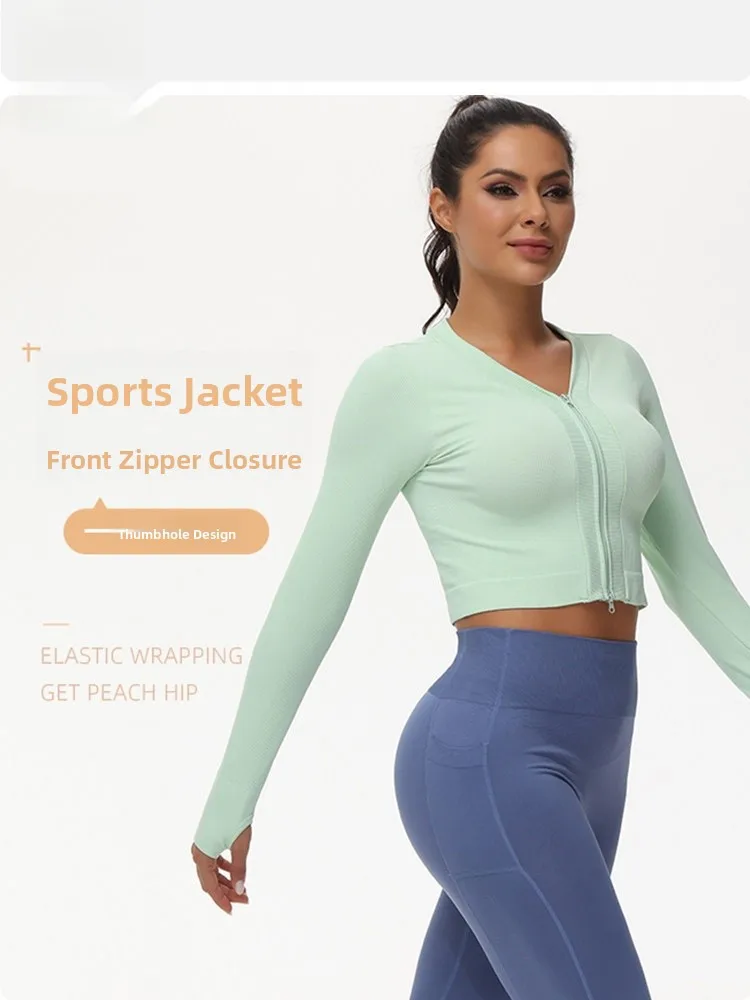 Slim Fit Spor ort Jaet Long Sve Running Fitn Women's Yoga Wear Outdoor Breathable Zipper Decorated Elastic Top
Slim Fit Spor ort Jaet Long Sve Running Fitn Women's Yoga Wear Outdoor Breathable Zipper Decorated Elastic Top