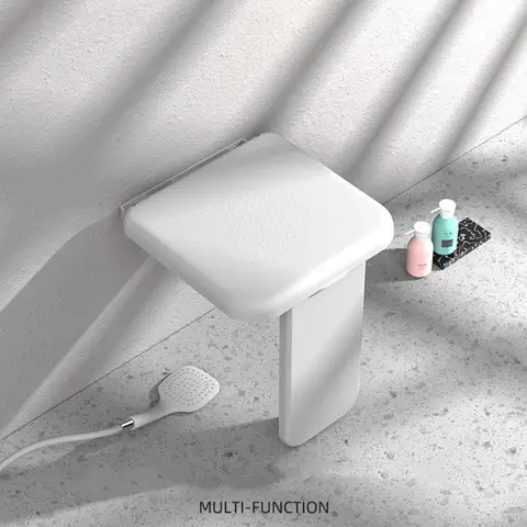 2025 High Quality ABS Shower Seats Folding Shower Bench wall Mount Shower Seat for Elderly Bathroom/Toilet/Hospital