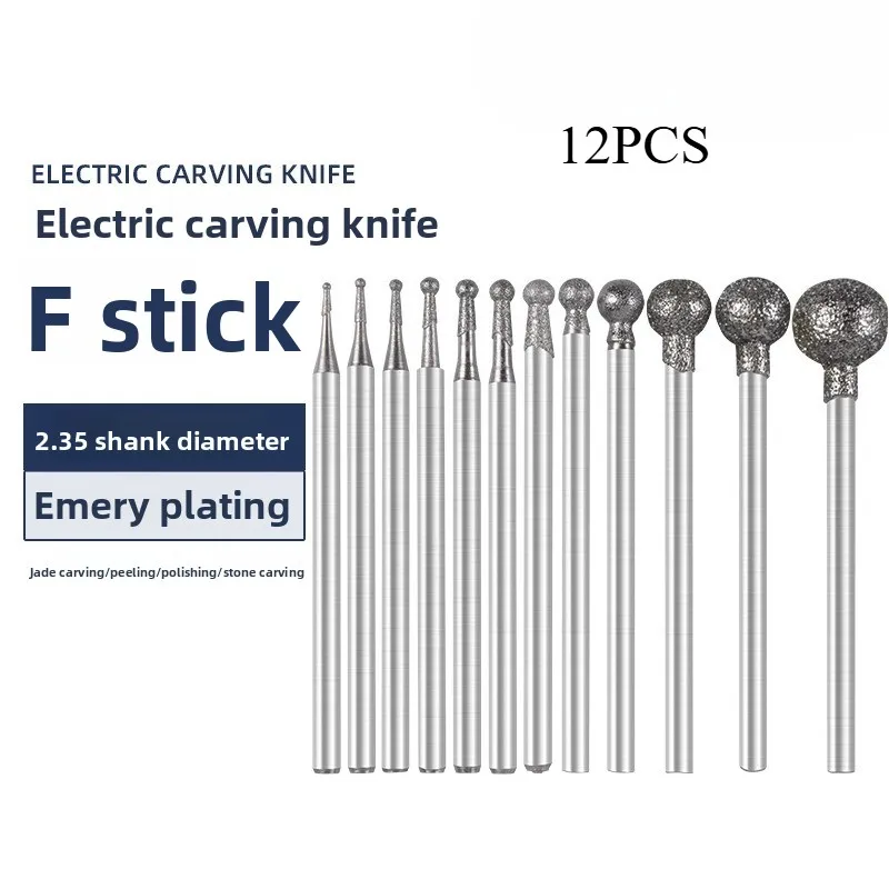 12pcs 0.5mm-8mm Diamond Round Burring Sanding Drill Bit Grinding Head 2.35mm Shank Carve Precision Tool Electric Grinder Parts
12pcs 0.5mm-8mm Diamond Round Burring Sanding Drill Bit Grinding Head 2.35mm Shank Carve Precision Tool Electric Grinder Parts