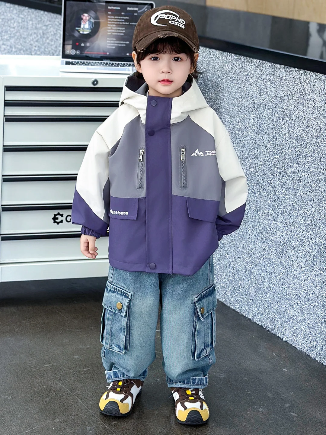 Trendy Spring Autumn Boys Jaet Hooded Coat Breathable Outdoor Windbreaker Youthful Sle Long Sve Cotton Polyester Blend
Trendy Spring Autumn Boys Jaet Hooded Coat Breathable Outdoor Windbreaker Youthful Sle Long Sve Cotton Polyester Blend