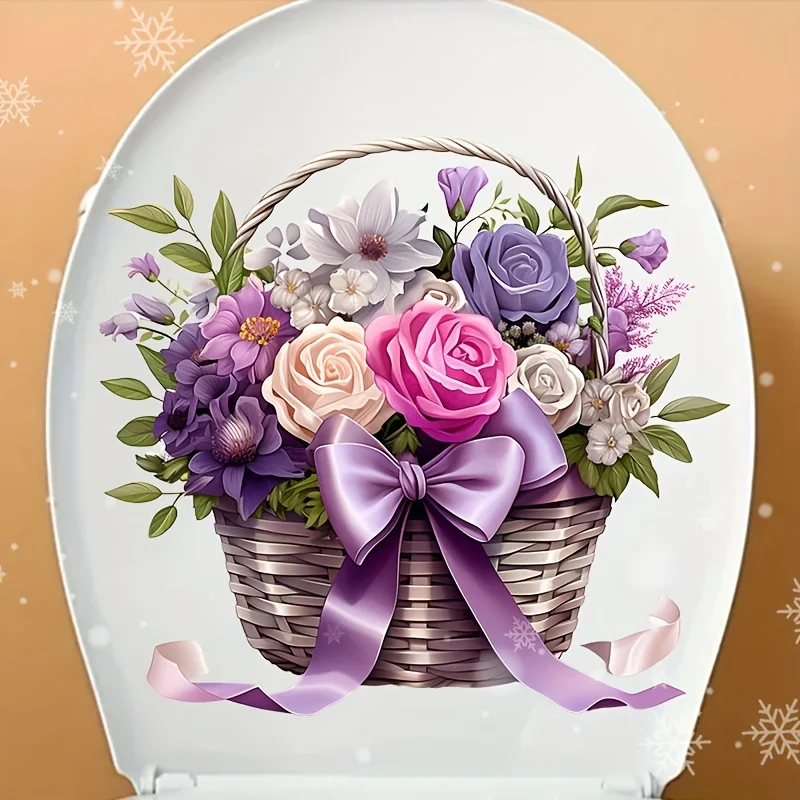 Flower Basket Toilet Seat Decal Sticker-Self-adhesive Floral Pattern Ceramic Toilet Cover Decal-Home Bathroom Decoration M1357
Flower Basket Toilet Seat Decal Sticker-Self-adhesive Floral Pattern Ceramic Toilet Cover Decal-Home Bathroom Decoration M1357