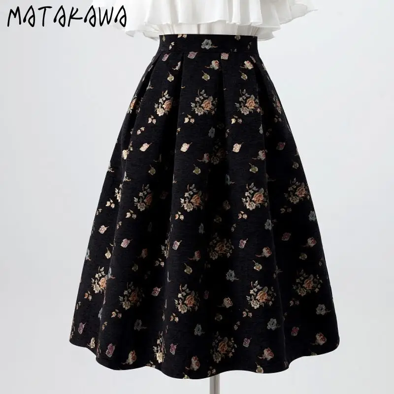 Matakawa Thick Long Skirts High Waist A-line Embroidered Floral French Style Women Skirt Fashion Autumn Winter Faldas Mujer
Matakawa Thick Long Skirts High Waist A-line Embroidered Floral French Style Women Skirt Fashion Autumn Winter Faldas Mujer