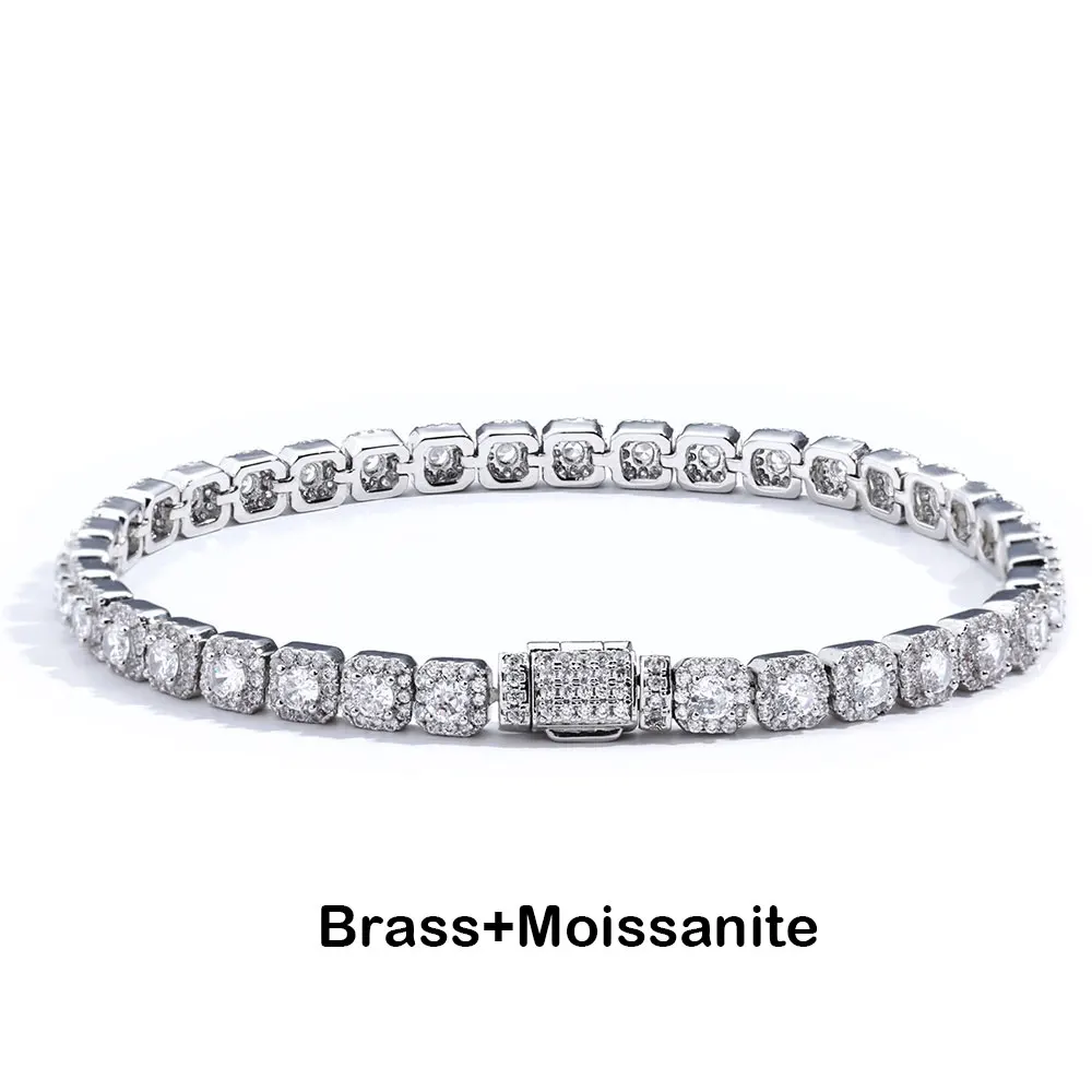 NUOYA 5MM Cluster VVS1 Moissanite Tennis Bracelet Iced Out Pass Diamond Tester High Quality Hip Hop Jewelry for Man Woman
NUOYA 5MM Cluster VVS1 Moissanite Tennis Bracelet Iced Out Pass Diamond Tester High Quality Hip Hop Jewelry for Man Woman