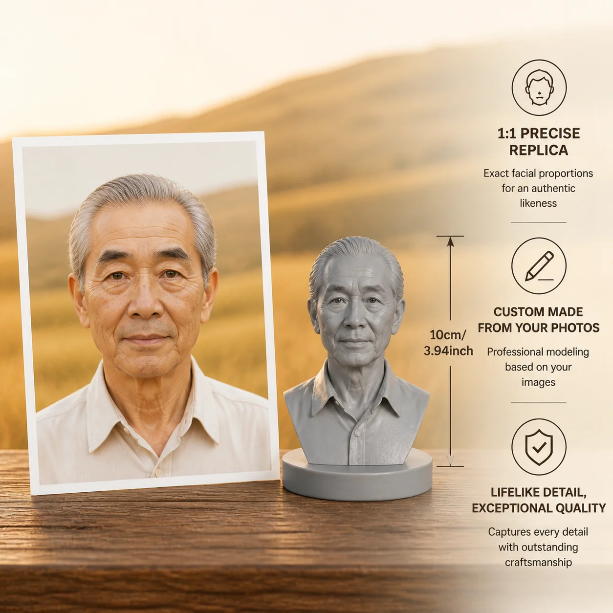 Personalized 3D Printed Head Sculpture Custom Photo Bust Statue Elegant Home Office Decor
Personalized 3D Printed Head Sculpture Custom Photo Bust Statue Elegant Home Office Decor