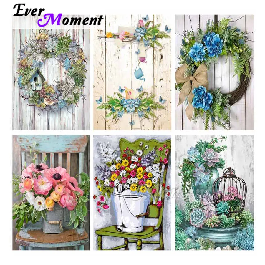 Алмазная картина Ever Moment, цветочный венок, хобби, 5D DIY, декор ручной работы, алмазная вышивка, полная квадратная дрель 3F2236 
Алмазная картина Ever Moment, цветочный венок, хобби, 5D DIY, декор ручной работы, алмазная вышивка, полная квадратная дрель 3F2236