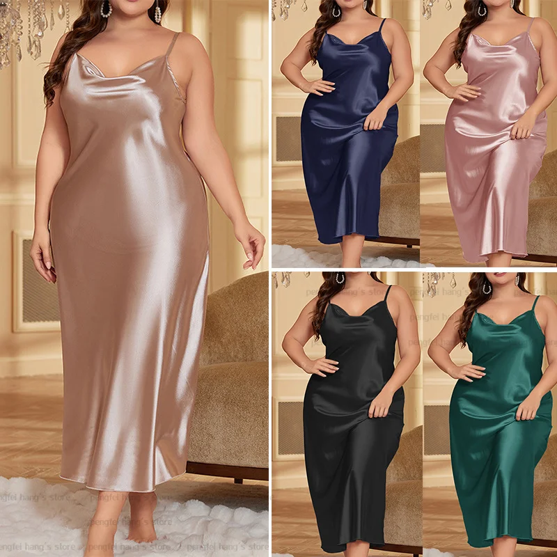 Long Strap Nightdress Sexy Sleepwear Lady Loose Nightgown Solid Color Lingerie Plus Size 3Xl 4Xl 5Xl Homewear Leisure Lingerie
Long Strap Nightdress Sexy Sleepwear Lady Loose Nightgown Solid Color Lingerie Plus Size 3Xl 4Xl 5Xl Homewear Leisure Lingerie