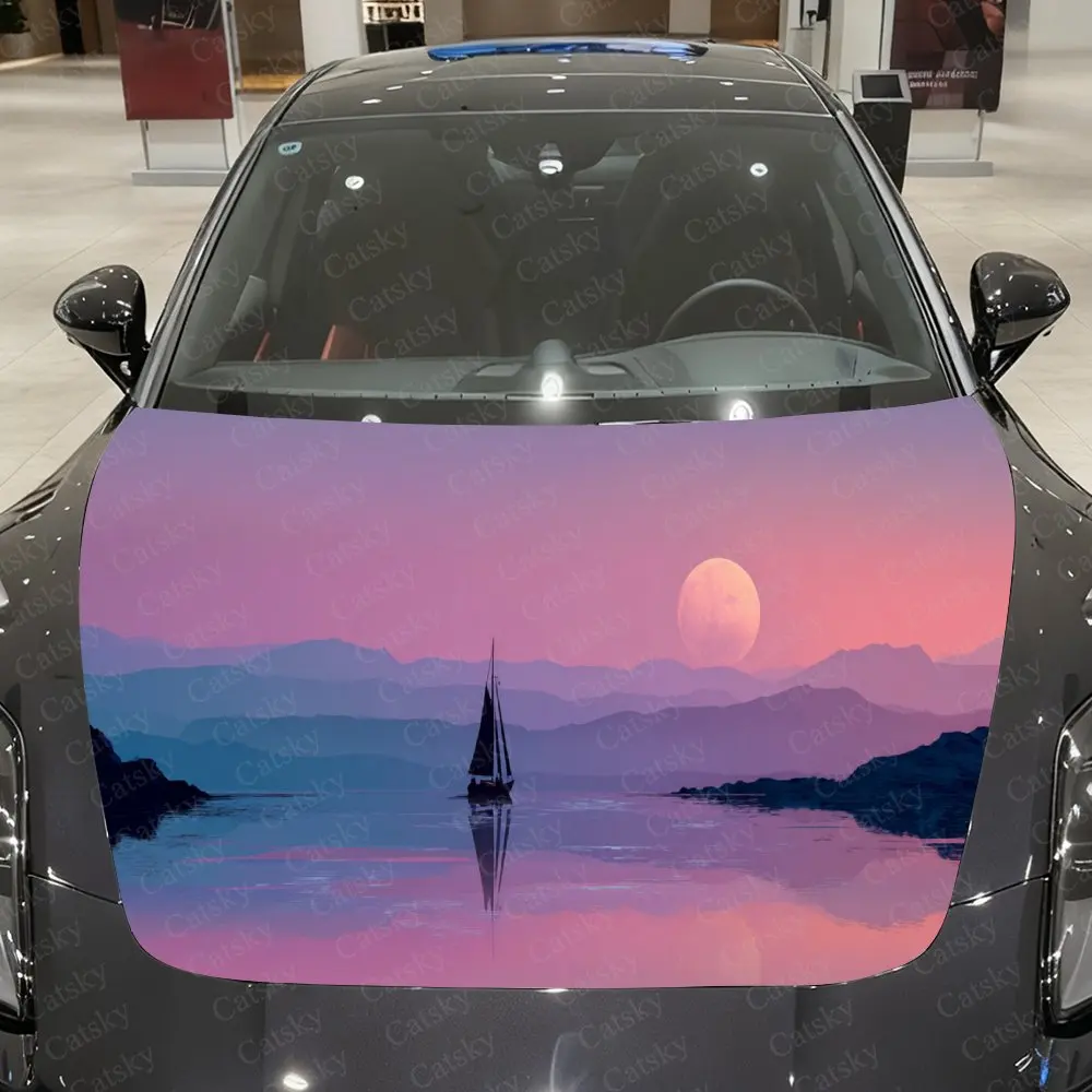 Pink Moon &Sailboat Pattern Car Hood Sticker,Waterproof Self-Adhesive Vinyl Graphics Decals,Decorative Auto Accessories Stickers
Pink Moon &Sailboat Pattern Car Hood Sticker,Waterproof Self-Adhesive Vinyl Graphics Decals,Decorative Auto Accessories Stickers