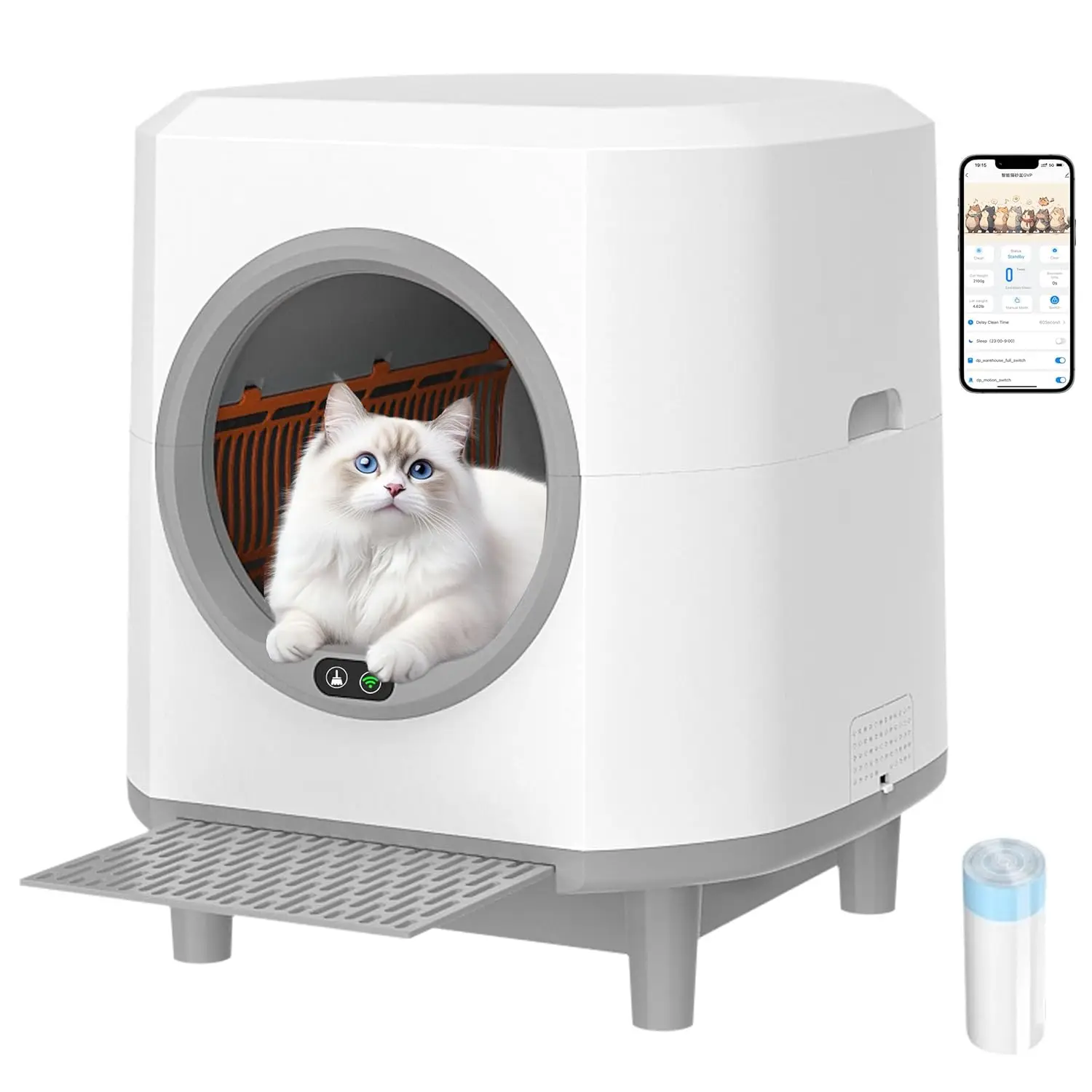 Self Cleaning Litter Box for Large Cats & Multiple Cats,Automatic Cat Litter Box with Quiet Operation, Easy to, Customized
Self Cleaning Litter Box for Large Cats & Multiple Cats,Automatic Cat Litter Box with Quiet Operation, Easy to, Customized
