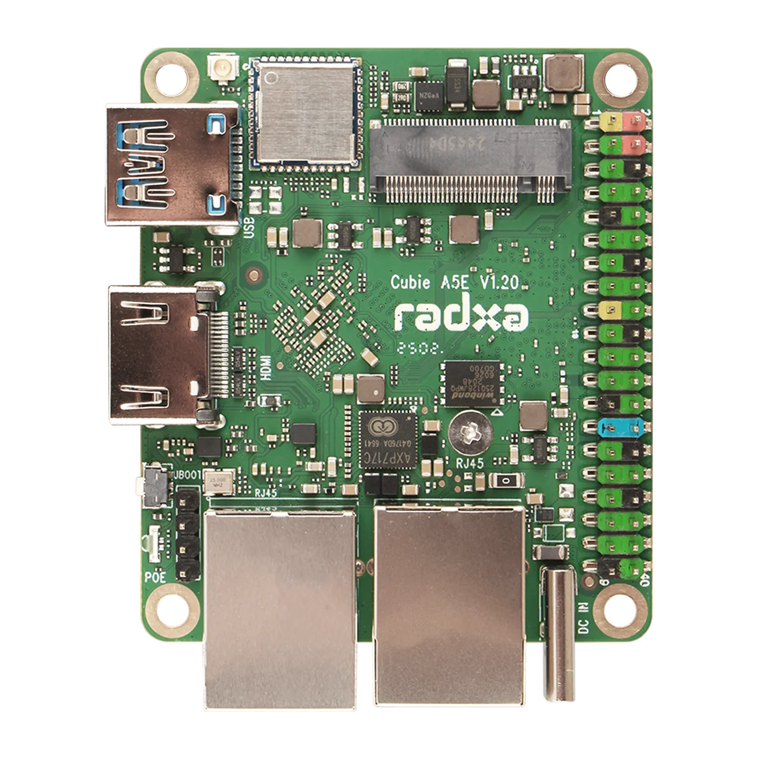 Radxa Cubie A5e, 8-core Cpu, Dual Gigabit Ethernet Ports, Industrial Grade And Supporting M.2 2230 Nvme Ssd
Radxa Cubie A5e, 8-core Cpu, Dual Gigabit Ethernet Ports, Industrial Grade And Supporting M.2 2230 Nvme Ssd