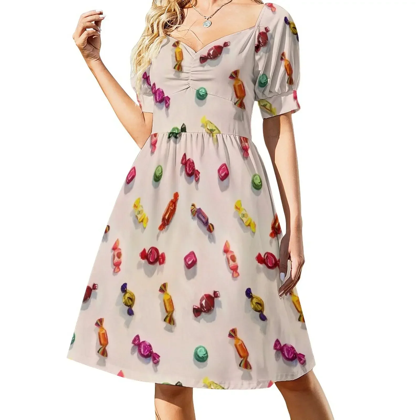 Sweet Candy Painted Pattern Short-Sleeved Dress women's clothing korea stylish women's luxury party dress dress for woman
Sweet Candy Painted Pattern Short-Sleeved Dress women's clothing korea stylish women's luxury party dress dress for woman