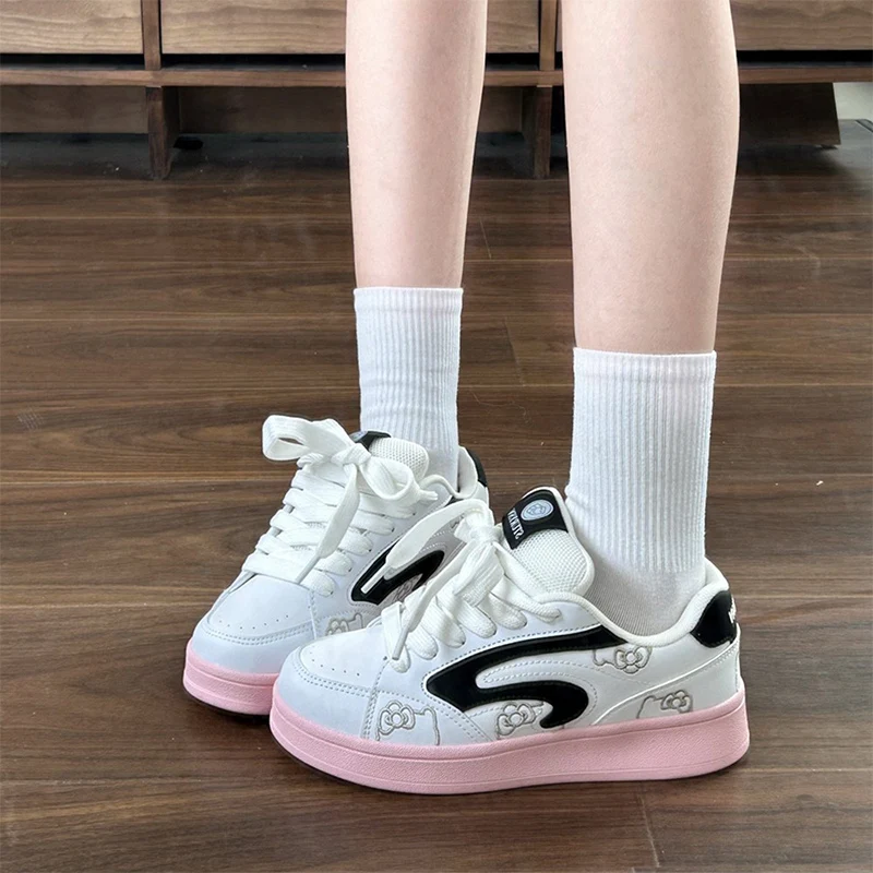 Kawaii Sanrio Hello Kittye Women's Versatile Casual Board Shoes Spring and Autumn New Pink Lace Up Bread Shoes Holiday Gifts
Kawaii Sanrio Hello Kittye Women's Versatile Casual Board Shoes Spring and Autumn New Pink Lace Up Bread Shoes Holiday Gifts