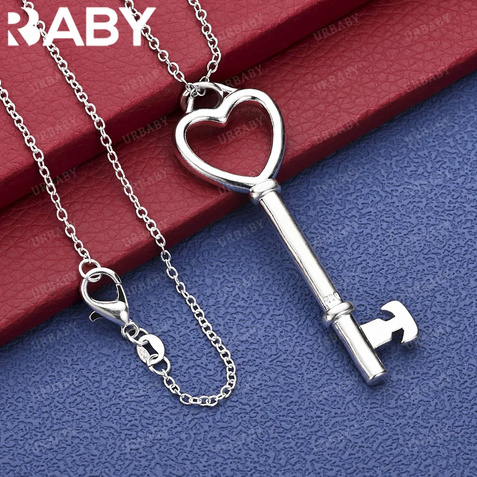 URBABY 40-75cm 925 Sterling Silver Love Key Pendant Necklace For Women Anniversary Gift Popular Wild Fashion Romantic Jewelry
URBABY 40-75cm 925 Sterling Silver Love Key Pendant Necklace For Women Anniversary Gift Popular Wild Fashion Romantic Jewelry