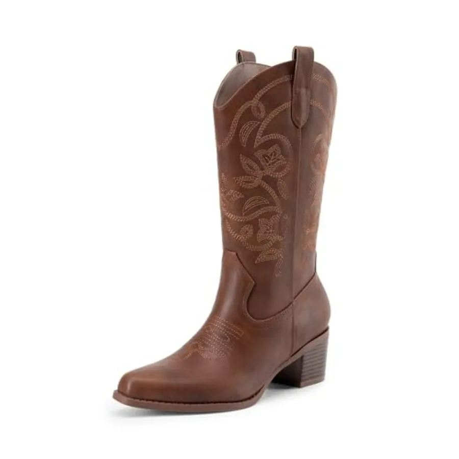 DREAM PAIRS Cowboy Boots for Women Cowgirl Western Boots Fashion Embroidery Stitched Chunky Heel Mid Calf Boots
DREAM PAIRS Cowboy Boots for Women Cowgirl Western Boots Fashion Embroidery Stitched Chunky Heel Mid Calf Boots
