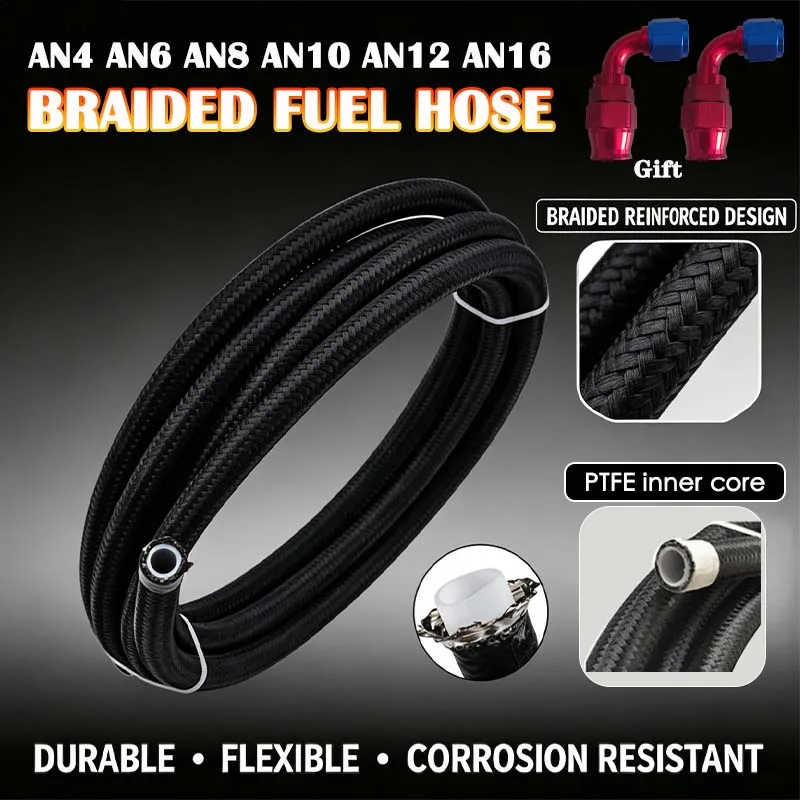 AN4 AN6 AN8 AN10 AN12 AN16 Universal Fuel Hose Tube Inside PTFE Nylon Stainless Steel Braided Oil Gas Cooler Hose Line Pipe
AN4 AN6 AN8 AN10 AN12 AN16 Universal Fuel Hose Tube Inside PTFE Nylon Stainless Steel Braided Oil Gas Cooler Hose Line Pipe