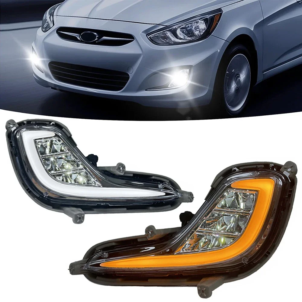 LED Fog Lights For Hyundai Accent 2012–2017 DRL Daytime Running Light Amber Turn Signal Light Front Bumper Fog Lamp Assembly
LED Fog Lights For Hyundai Accent 2012–2017 DRL Daytime Running Light Amber Turn Signal Light Front Bumper Fog Lamp Assembly