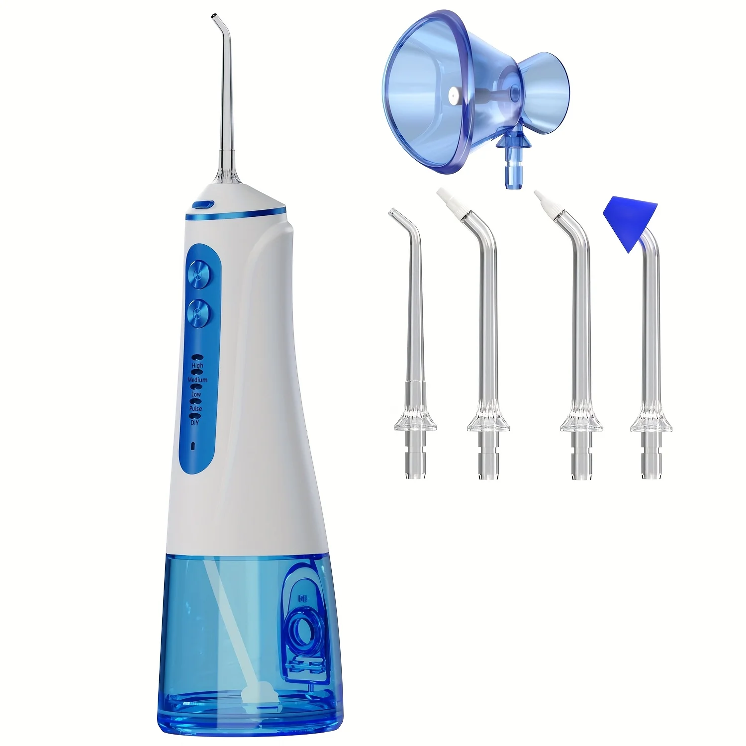 Electric Water Flosser Travel-Friendly High Pressure 2000mAh USB IPX7 300ML Tank 5 Mode Oral irrigators DIY Flow 5 Nozzles
Electric Water Flosser Travel-Friendly High Pressure 2000mAh USB IPX7 300ML Tank 5 Mode Oral irrigators DIY Flow 5 Nozzles