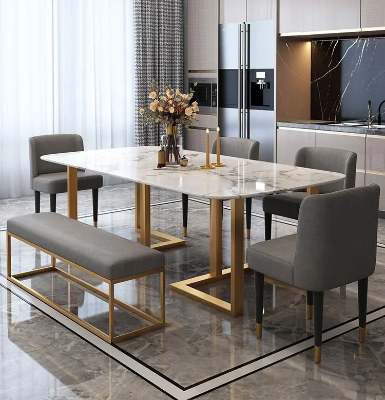 Marble Dining Table And Chair Combination Modern Simple Small Apartment Household Dining Table
Marble Dining Table And Chair Combination Modern Simple Small Apartment Household Dining Table