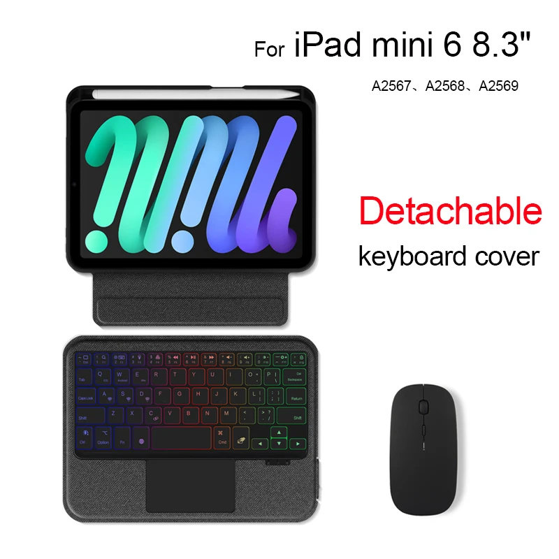 Smart Keyboard Case Spanish Korean For iPad Mini 6 6th Gen 8.3" 2021 mini6 Case TouchPad Magnetic Backlight Separable Cover
Smart Keyboard Case Spanish Korean For iPad Mini 6 6th Gen 8.3" 2021 mini6 Case TouchPad Magnetic Backlight Separable Cover