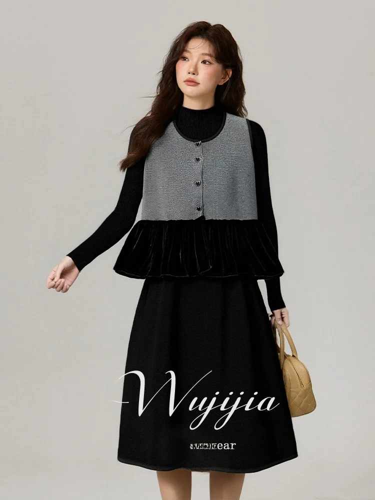 plus Size Winter Long Dr Women's Vintage Ele Slimming Design Casual round Ne High Waist A-Line Skirt Cotton Dr
plus Size Winter Long Dr Women's Vintage Ele Slimming Design Casual round Ne High Waist A-Line Skirt Cotton Dr