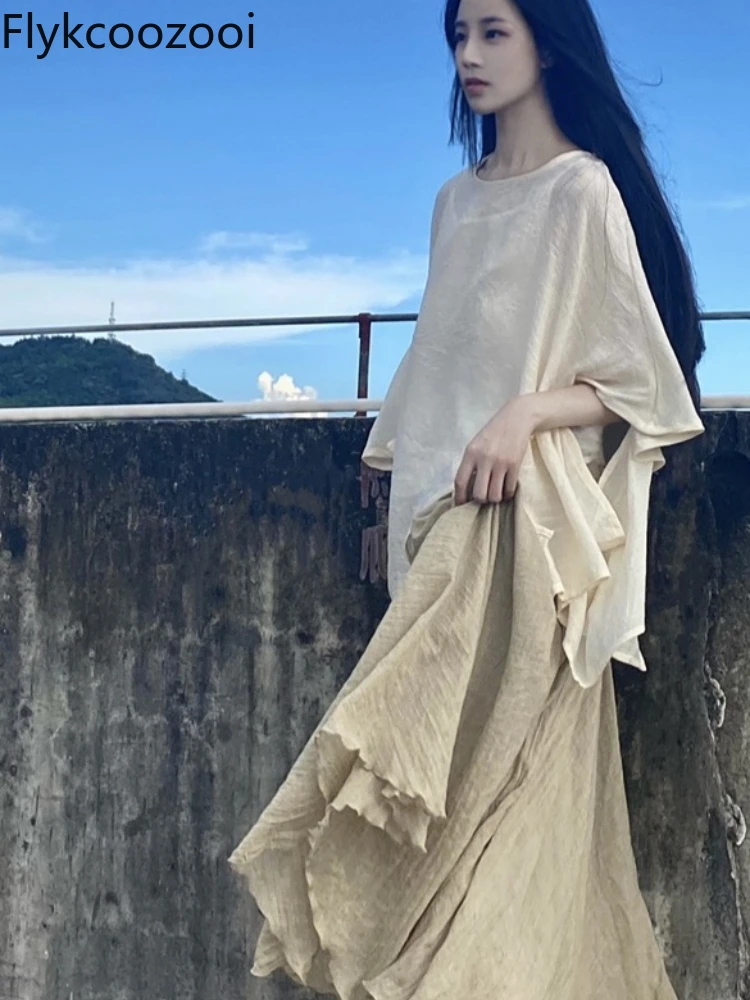 Irregular Blouse Cotton Linen Skirt Set Tea Dress New Chinese Hanfu Literature Conjunto De Mujer 2 Piezas Elegante
Irregular Blouse Cotton Linen Skirt Set Tea Dress New Chinese Hanfu Literature Conjunto De Mujer 2 Piezas Elegante