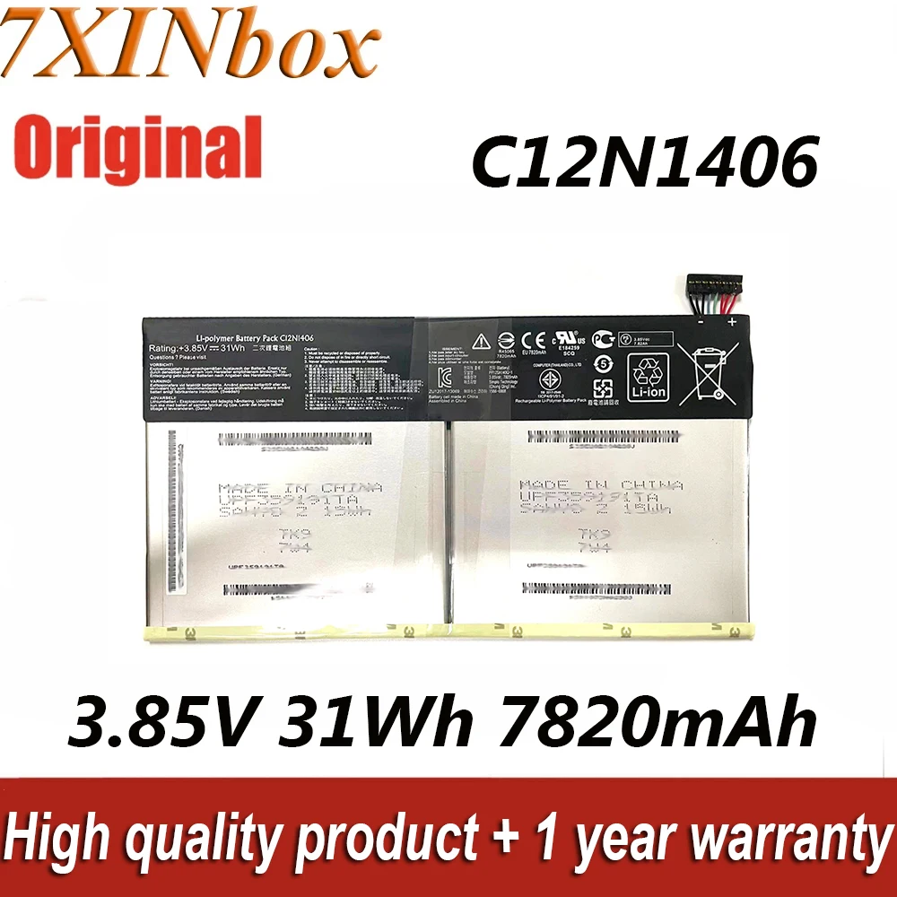 7XINbox Original C12N1406 C12N1320 7820mAh 31Wh Battery For ASUS Pad Transformer Book T100TAL-DK T100TAL T100TA TF100 Tablet
7XINbox Original C12N1406 C12N1320 7820mAh 31Wh Battery For ASUS Pad Transformer Book T100TAL-DK T100TAL T100TA TF100 Tablet