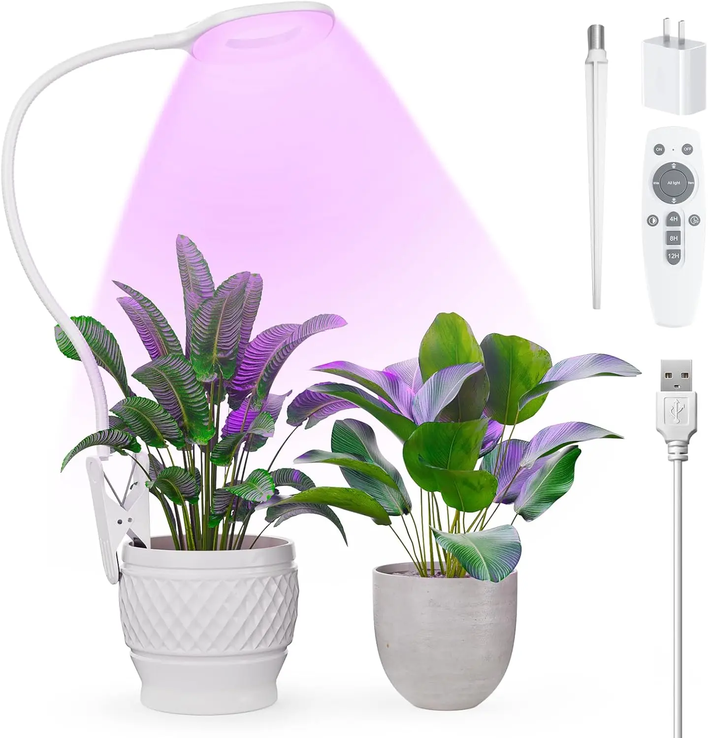 Full Spectrum Clip Grow Light for Indoor Plants, Timer & Remote, Adjustable
Full Spectrum Clip Grow Light for Indoor Plants, Timer & Remote, Adjustable