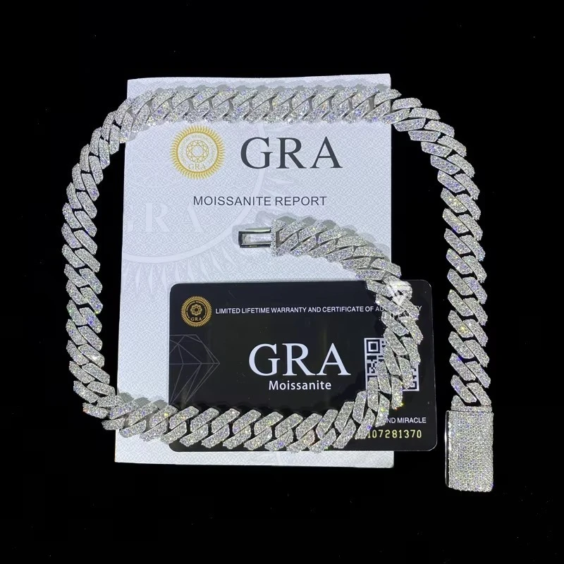 Ready Stock 12mm 20inches Cuban Link Chain Fine Jewelry for Men Charm Diamond Necklace VVS Moissanite Cuban 925 Silver Chain
Ready Stock 12mm 20inches Cuban Link Chain Fine Jewelry for Men Charm Diamond Necklace VVS Moissanite Cuban 925 Silver Chain