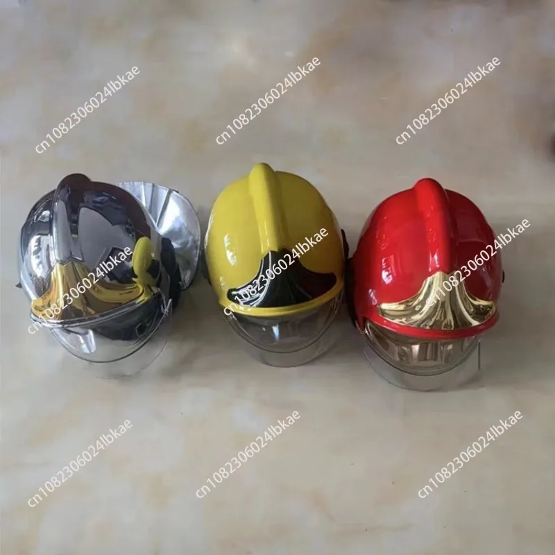 Fire Helmet Gold Plated Film Fire Full Helmet Double sided Cover Pressure Resistant Safety Helmet Red, Yellow Green ABC
Fire Helmet Gold Plated Film Fire Full Helmet Double sided Cover Pressure Resistant Safety Helmet Red, Yellow Green ABC