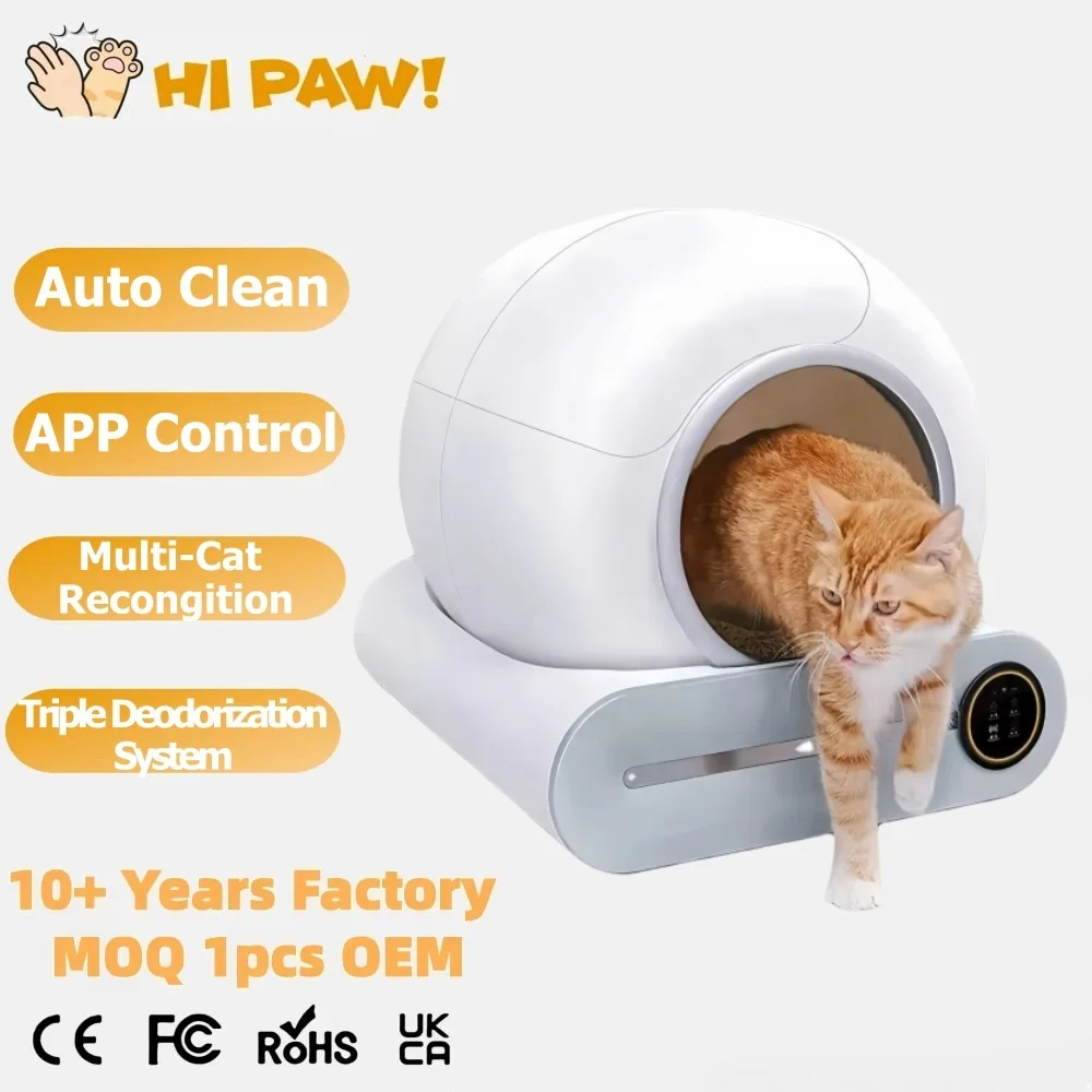 High Quality Triple Deodorization System Automatic Cat Box Indoor Self Cleaning Low Noise Smart cat Box
High Quality Triple Deodorization System Automatic Cat Box Indoor Self Cleaning Low Noise Smart cat Box