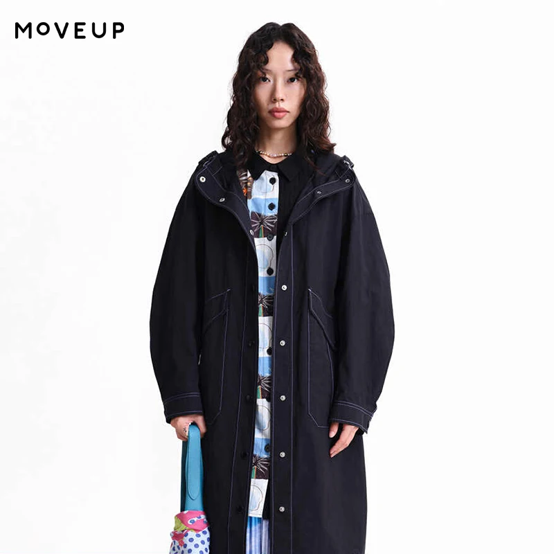MOVEUP Long Hooded Coat 2026 Spring New Snap Button Elastic Loose Pocket Commuting Straight Loose Coats For Women 3ELC20705
MOVEUP Long Hooded Coat 2026 Spring New Snap Button Elastic Loose Pocket Commuting Straight Loose Coats For Women 3ELC20705