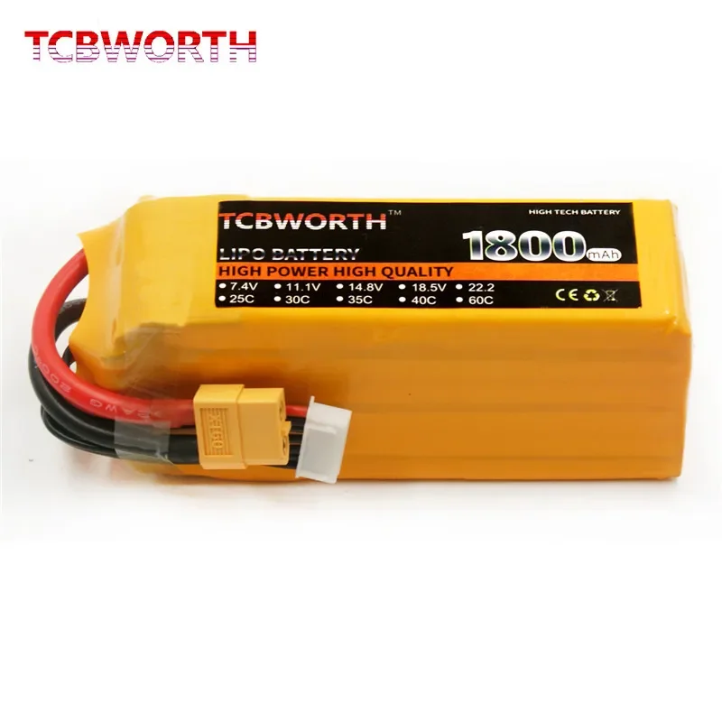 TCBWORTH New RC Drone LiPo Battery 6S 22.2V 1800mAh 60C Max 120C For RC Airplane Quadrotor Car Boat Drone RC Batteries LiPo 6S
TCBWORTH New RC Drone LiPo Battery 6S 22.2V 1800mAh 60C Max 120C For RC Airplane Quadrotor Car Boat Drone RC Batteries LiPo 6S