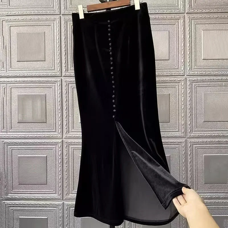 Fishtail Skirt Women 2024 Spring and Autumn Black Skirt New Long High Fanny Bodycon Skirt Gothic
Fishtail Skirt Women 2024 Spring and Autumn Black Skirt New Long High Fanny Bodycon Skirt Gothic
