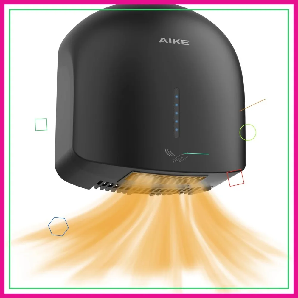 Gentle Warm Hand Dryer, Low Noise for Home Bathrooms, Black 110-130V
Gentle Warm Hand Dryer, Low Noise for Home Bathrooms, Black 110-130V