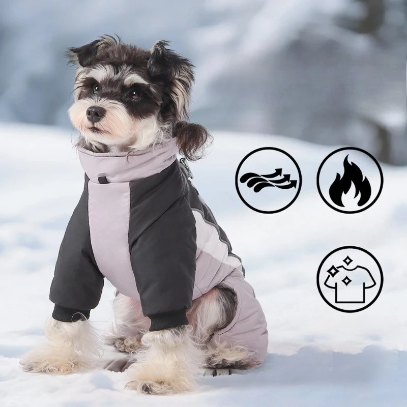 Зимняя одежда для собак: теплый хлопковый комбинезон на четырех лапах со светоотражающими элементами, устойчивый к холоду, для прогулок на улице
Зимняя одежда для собак: теплый хлопковый комбинезон на четырех лапах со светоотражающими элементами, устойчивый к холоду, для прогулок на улице