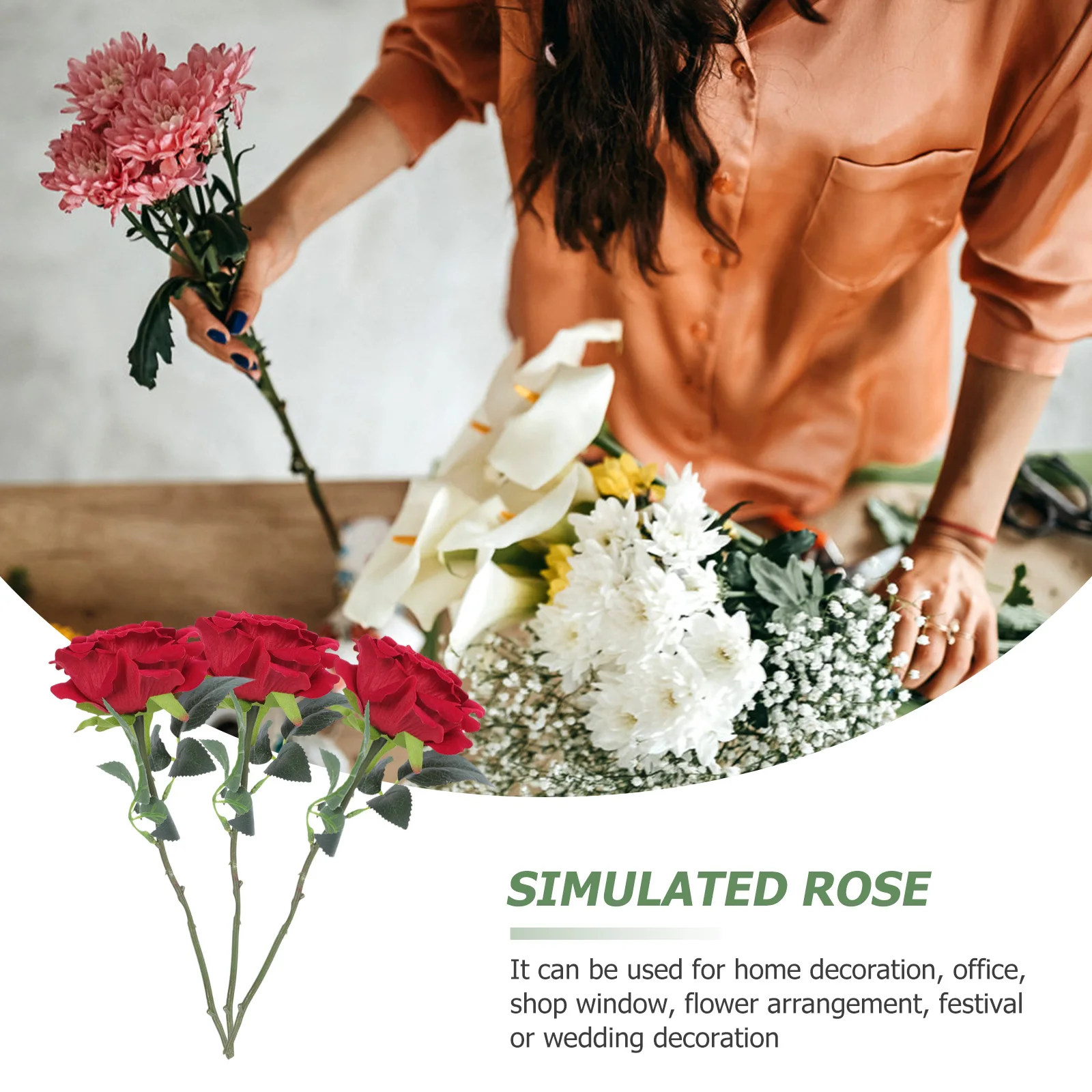 6 Pcs Artificial Red Rose Wedding Flowers Foam Roses for Decoration Fake Home Prop
6 Pcs Artificial Red Rose Wedding Flowers Foam Roses for Decoration Fake Home Prop