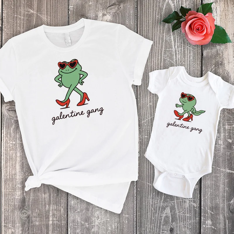 Mommy and Daughter Valentine's Day Shirts Heart Print Outfits Mommy and Mini Frog Meme Tshirts Gifts for Mother
Mommy and Daughter Valentine's Day Shirts Heart Print Outfits Mommy and Mini Frog Meme Tshirts Gifts for Mother