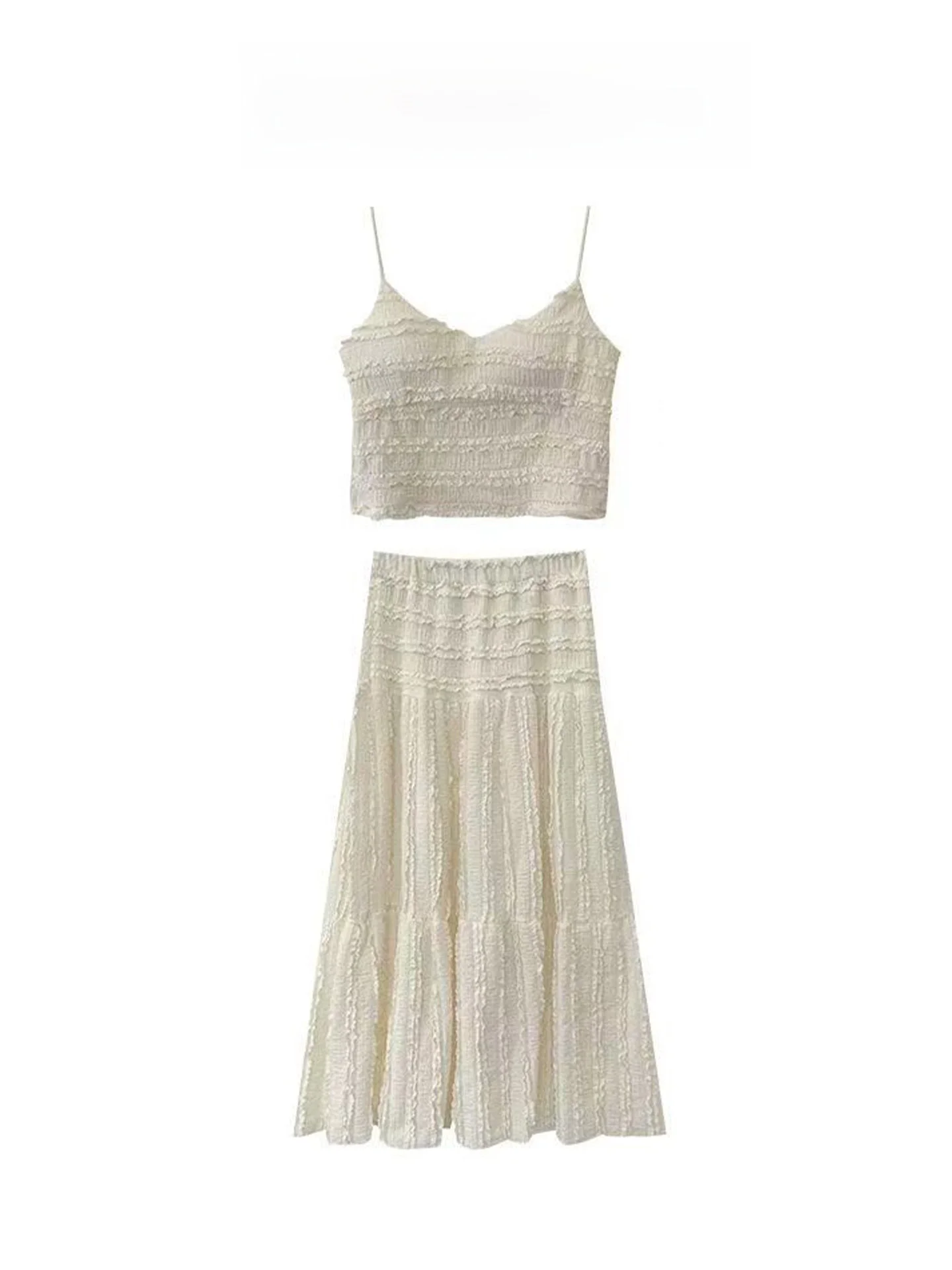 Summer Beach Casual Women's Dress Set Short Strap Vest A-Line Skirt Two-Piece Suit Elegant Chic Travel Outfit
Summer Beach Casual Women's Dress Set Short Strap Vest A-Line Skirt Two-Piece Suit Elegant Chic Travel Outfit