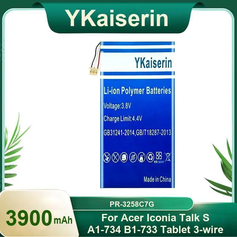 Для Acer Iconia Talk S A1-734 B1-733 планшет 3-проводной PR-3258C7G сменный аккумулятор премиум-класса 3900 мАч
Для Acer Iconia Talk S A1-734 B1-733 планшет 3-проводной PR-3258C7G сменный аккумулятор премиум-класса 3900 мАч