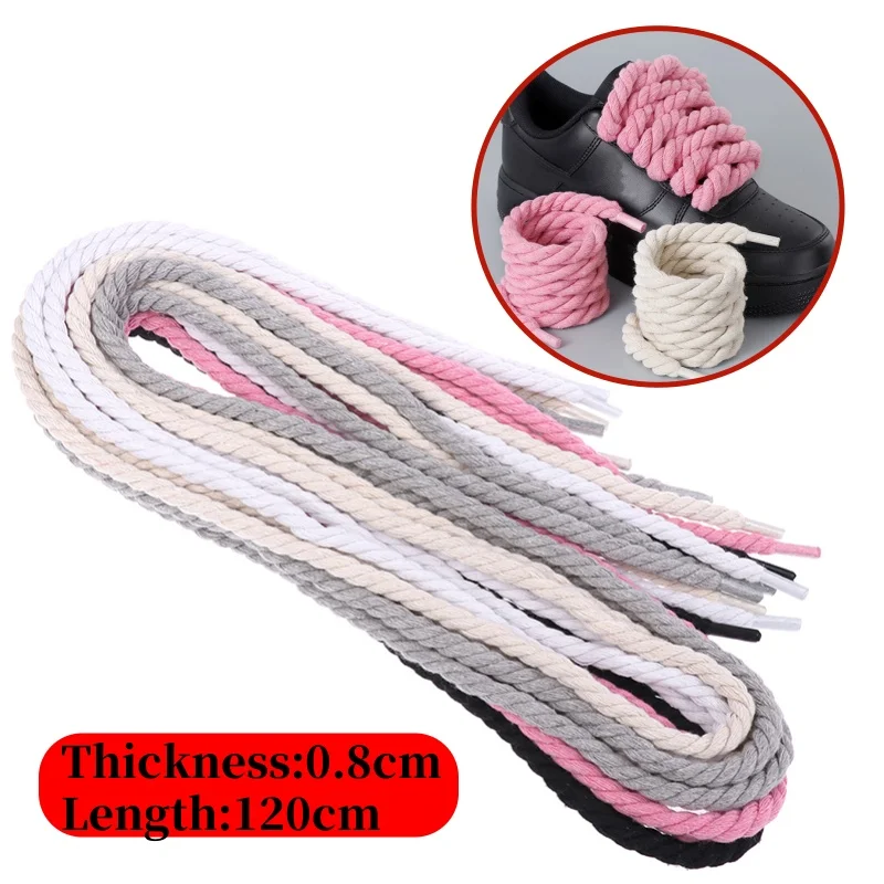 2Pcs Round Thick Rope Laces Polyester Cotton Solid Color Laces 0.8cm 120cm Length Bold Shoelaces
2Pcs Round Thick Rope Laces Polyester Cotton Solid Color Laces 0.8cm 120cm Length Bold Shoelaces
