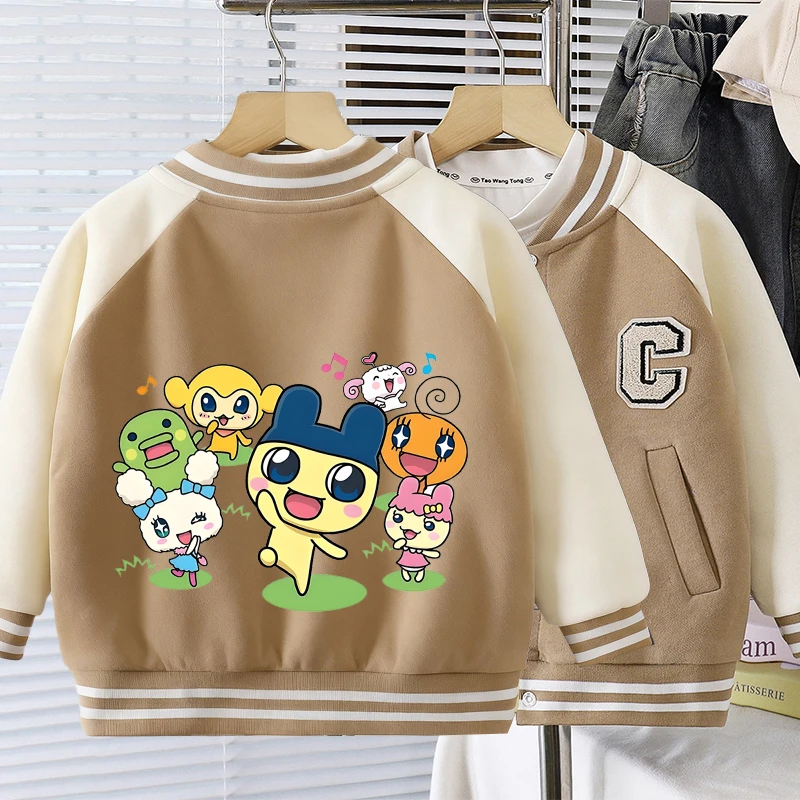 Tamagotchi Girl Boy Baseball Jacket Kids Anime Cartoon Embroidered Letters Cardigan Children Coat Baby Outerwear Spring Clothes
Tamagotchi Girl Boy Baseball Jacket Kids Anime Cartoon Embroidered Letters Cardigan Children Coat Baby Outerwear Spring Clothes