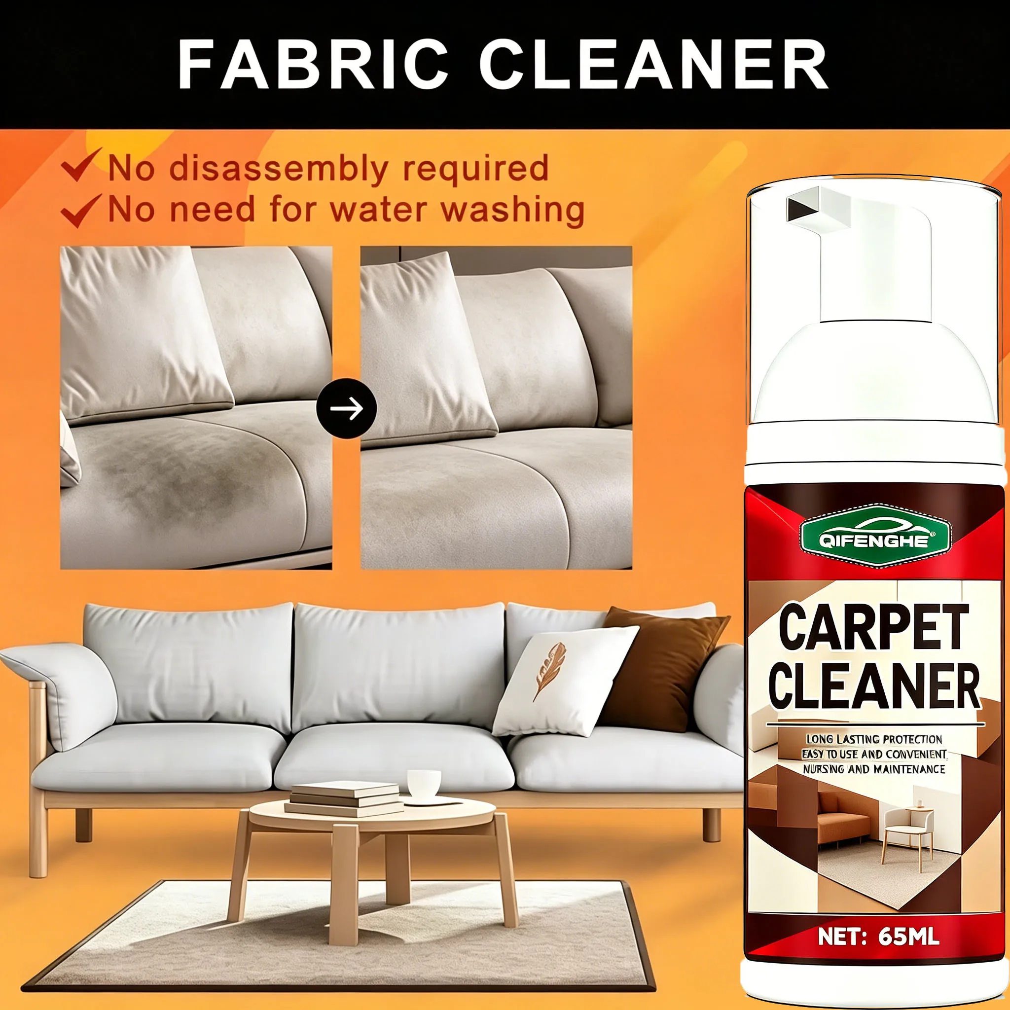 Household Car Dual Use Fabric Cleaning Foam Quick Drying Decontamination Refresh Cleaner For Sofa Cushion Carpet Mattress Curtai
Household Car Dual Use Fabric Cleaning Foam Quick Drying Decontamination Refresh Cleaner For Sofa Cushion Carpet Mattress Curtai
