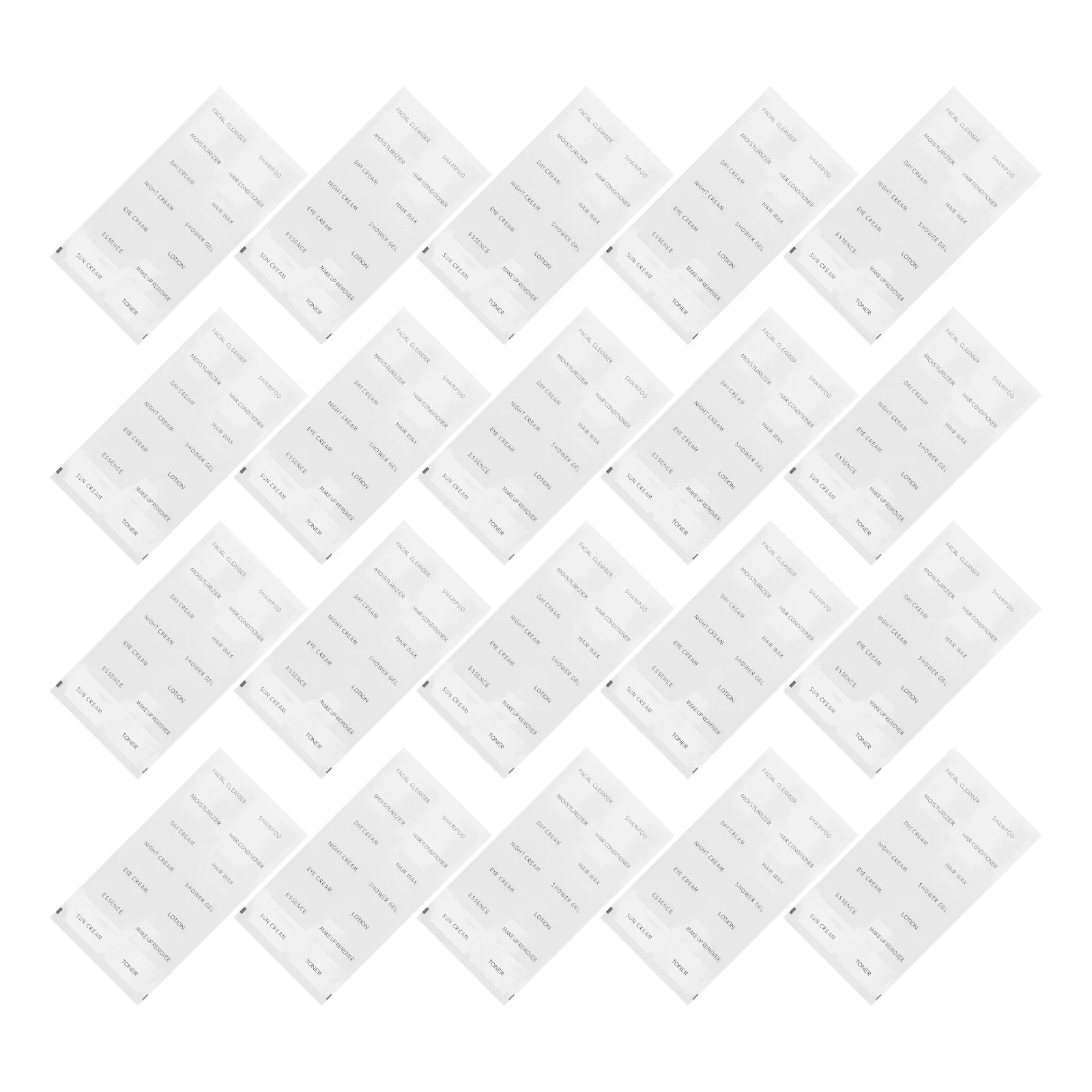 50Pcs Travel Bottle Labels Stickers for Toiletries Shampoo Skincare Organizing Bathroom Essentials Easy Apply Remove Adhesive
50Pcs Travel Bottle Labels Stickers for Toiletries Shampoo Skincare Organizing Bathroom Essentials Easy Apply Remove Adhesive