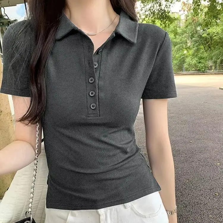 Women's Short-Sleeve Polo Shirt: Summer Slim-Fit, Flattering, Versatile Commuter Top with a Sophisticated Look Simple Polo Shirt
Women's Short-Sleeve Polo Shirt: Summer Slim-Fit, Flattering, Versatile Commuter Top with a Sophisticated Look Simple Polo Shirt
