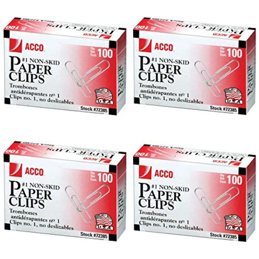 Paper Clips 1 Size Economy Non-skid 100/Box
Paper Clips 1 Size Economy Non-skid 100/Box